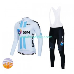 Team DSM Radbekleidung Radtrikot Langarm + Lang Trägerhose Winter Thermal Fleece 2022 N002